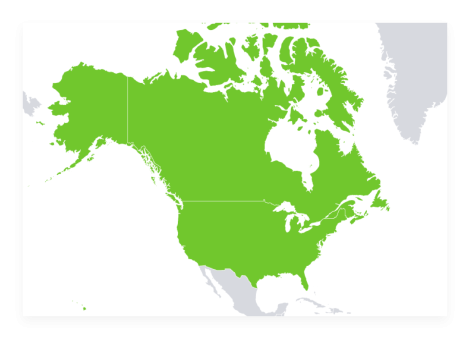 Map of North America